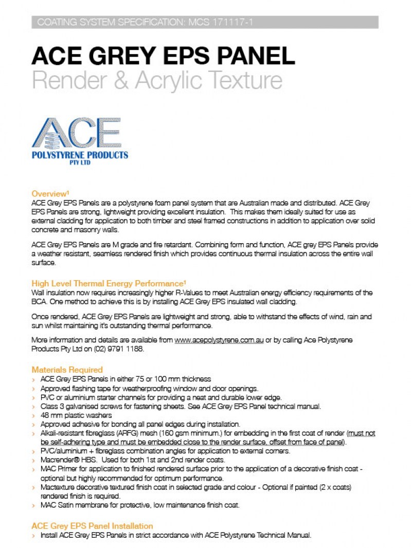 Coating System Specifications